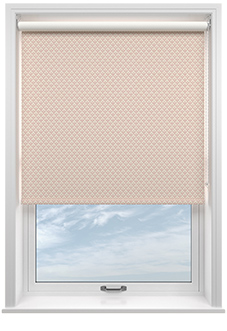 Trellis Prints, Scallop and Bud Rosies Pink - Roller Blind